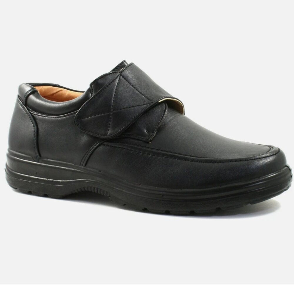 Mens Smart Uns Touch Fastening Casual Shoes Black 12 US